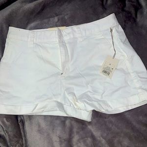 White Stretch Chino Shorts